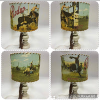 Vintage Bull Rider Lampshade XSmall 6 inch