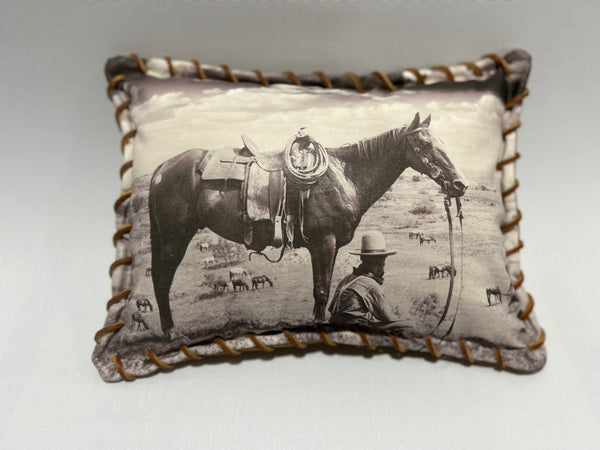 The Rancher Pillow with Leather