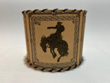 Bandana Bronc Tan and Brown Lampshade