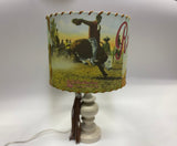 Vintage Bull Rider Lampshade XSmall 6 inch