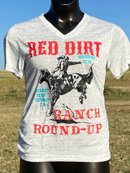 Red Dirt Ranch Roundup Marble V-Neck