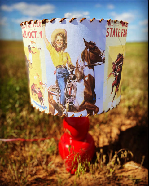 Vintage Cowgirl Lampshade