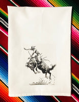 RDR 1910 Bronc Rider Dish Towel