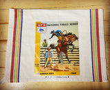 Vintage NFR Program Print Dish Towel