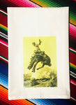 Old West Bronc Rider Dish Towel