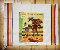 Vintage NFR Program Print Dish Towel