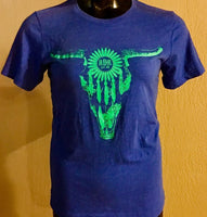 RDR Bull Skull Heather Royal Triblend