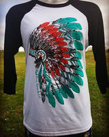 Southwest Headdress Black Sleeve Unisex Fit Baseball