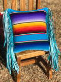 Prairie Headdress Pillow Turquoise Pillow