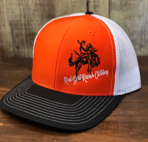 Bronc Orange/Black/White SnapBack