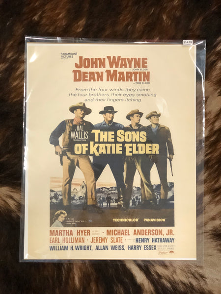 RDR John Wayne Movie Poster The Sons