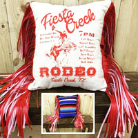 Fiesta Creek Red Fringe Pillow