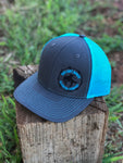 RDR Hat Barbed Wire Bronc Neon Blue