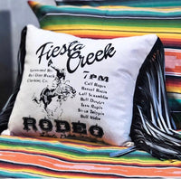 Fiesta Creek Pillow Black Fringe