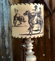 Will James Cowboy Lampshade 14 inch diameter