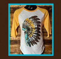 RDR Southwest Headdress Mustard Raglan