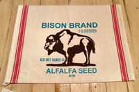 Red Dirt Ranch Bison Brand Red Stripe Dish Towel