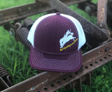 Bronc Rider Snapback Maroon/Mustard